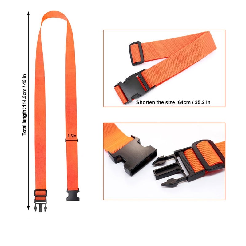 Ajmyonsp 4Pack Luggage Straps Add Bag Straps to Connect Two Suitcases, Adjustable Luggage Belt Connector for Carry On, Travel Attachment Accessories for Connect Your 3 Luggages 4 Color - Image 3